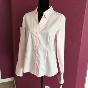Calvin Klein button down women shirt. Light pink